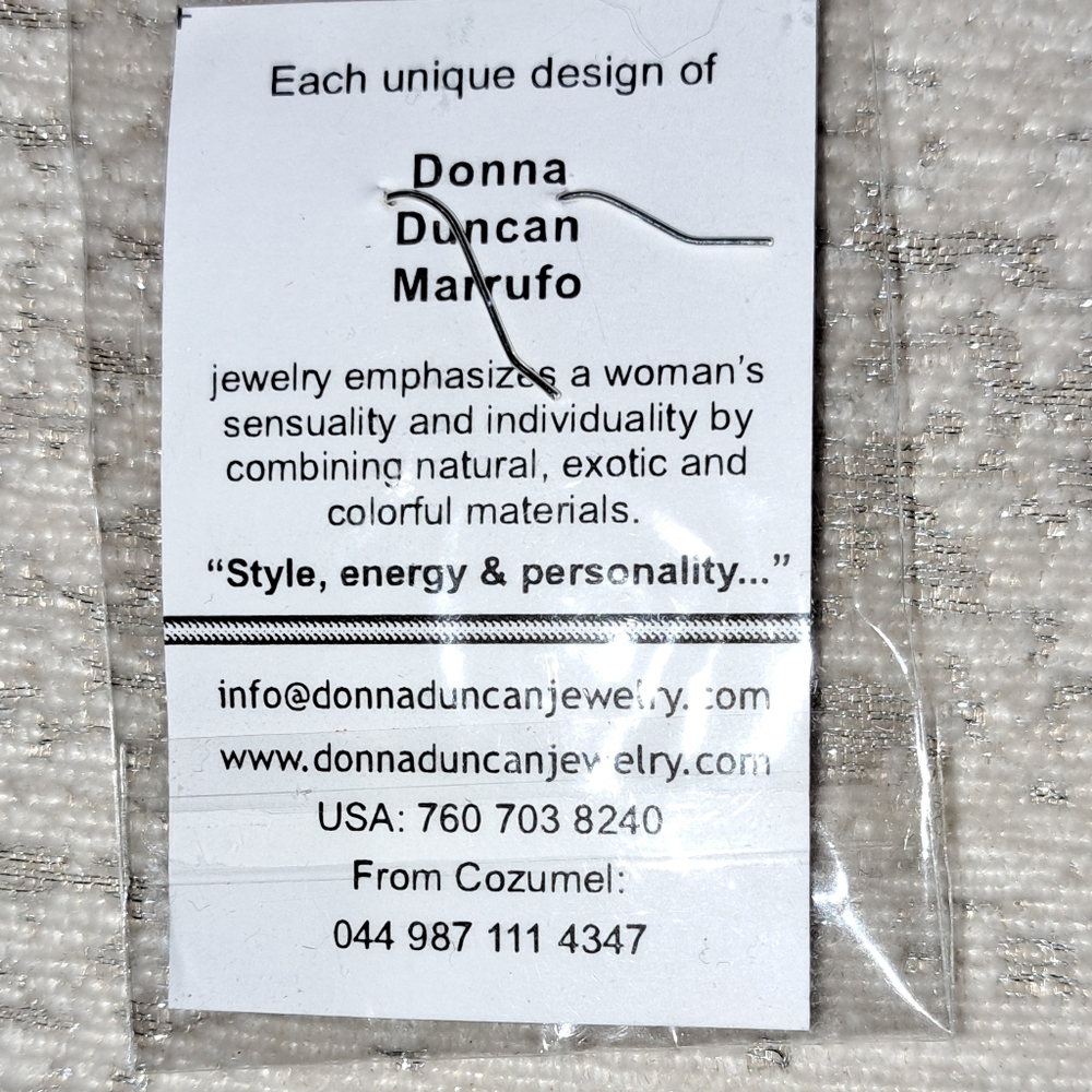 BLACK OBSIDIAN STONE EARRINGS AND PENDANT - Picture 4 of 4